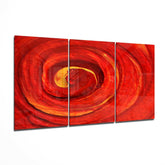 Red Loop Glass Wall Art.